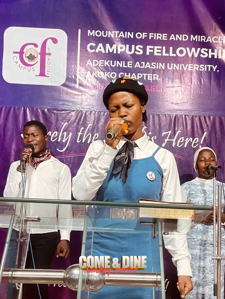 Woman worshipping